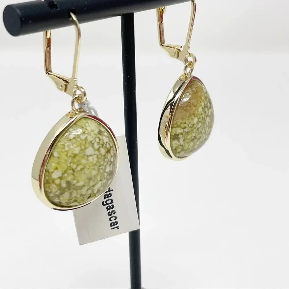 JTV Stone Gold Dangle earrings